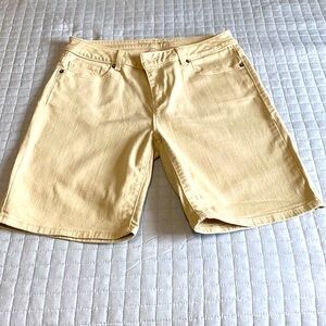 Michael Kors Jean Shorts | Size:8 | Color: Tan | Michael Kors Pocket Logo Detail